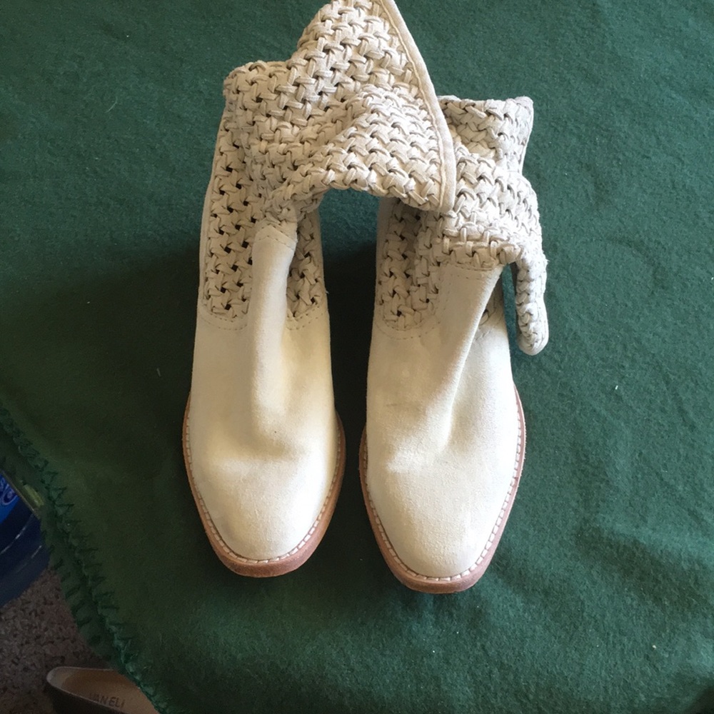 Rachel Zoe basketweave bootie